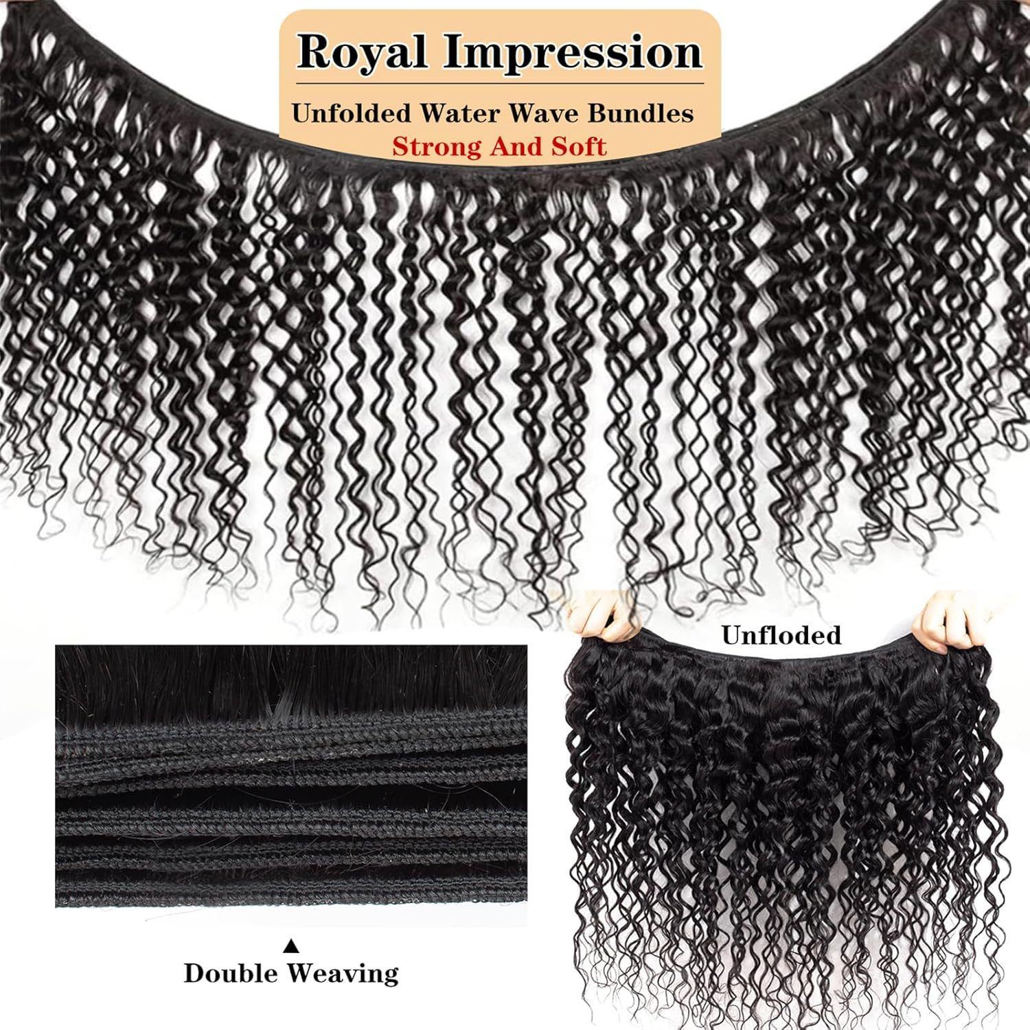 Popular Lady Water Wave Human Hair European &amp; American Natural Fiber Fair Curtain Women Wigs