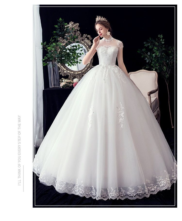 Happiness Bride Skinny Single Shoulder Lace Wedding Dress Luxury Noble Big Code Wedding Dress