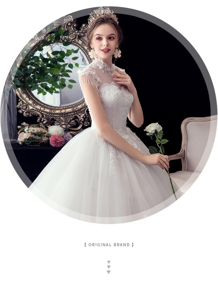 Happiness Bride Skinny Single Shoulder Lace Wedding Dress Luxury Noble Big Code Wedding Dress