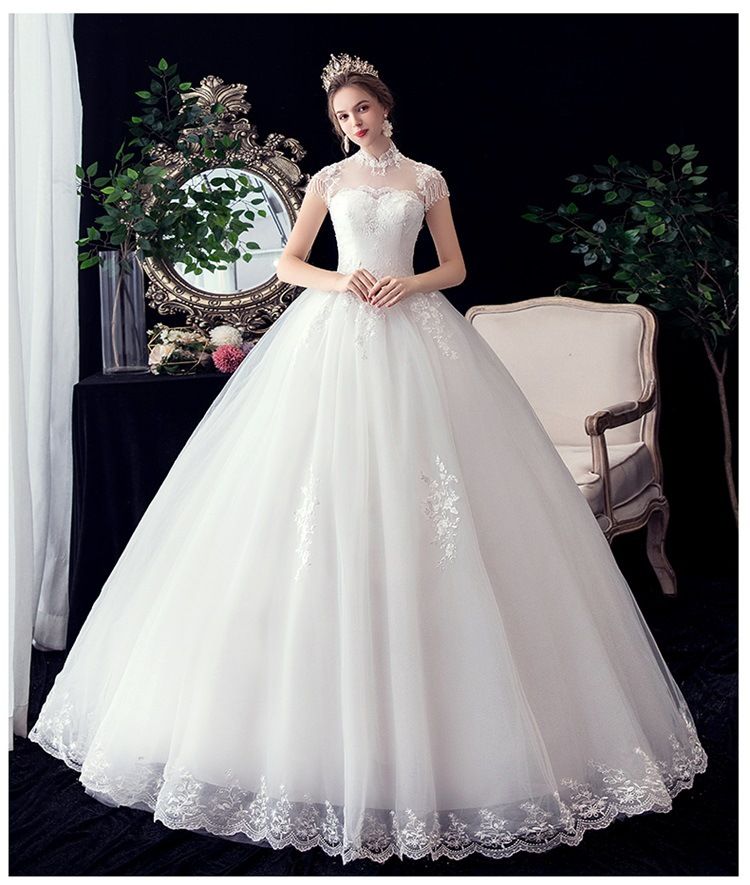 Happiness Bride Skinny Single Shoulder Lace Wedding Dress Luxury Noble Big Code Wedding Dress