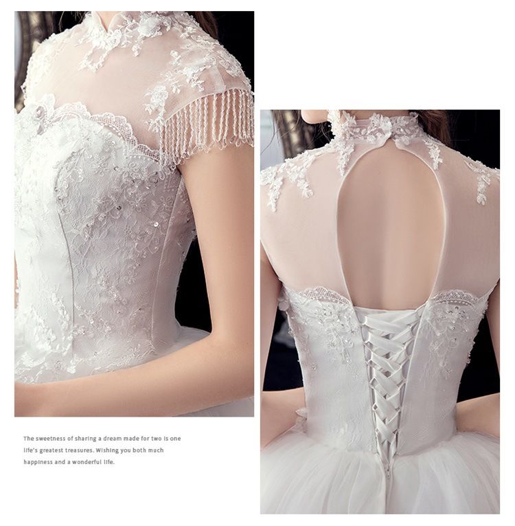 Happiness Bride Skinny Single Shoulder Lace Wedding Dress Luxury Noble Big Code Wedding Dress