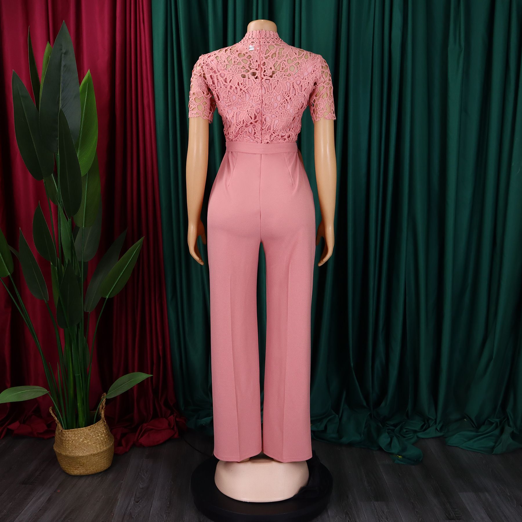 Elegant Pleated Jumpsuits & Rompers for Woman V Neck Ruffles Sleeve Floor Length Luxury Female Birthday Party Overalls Outfits