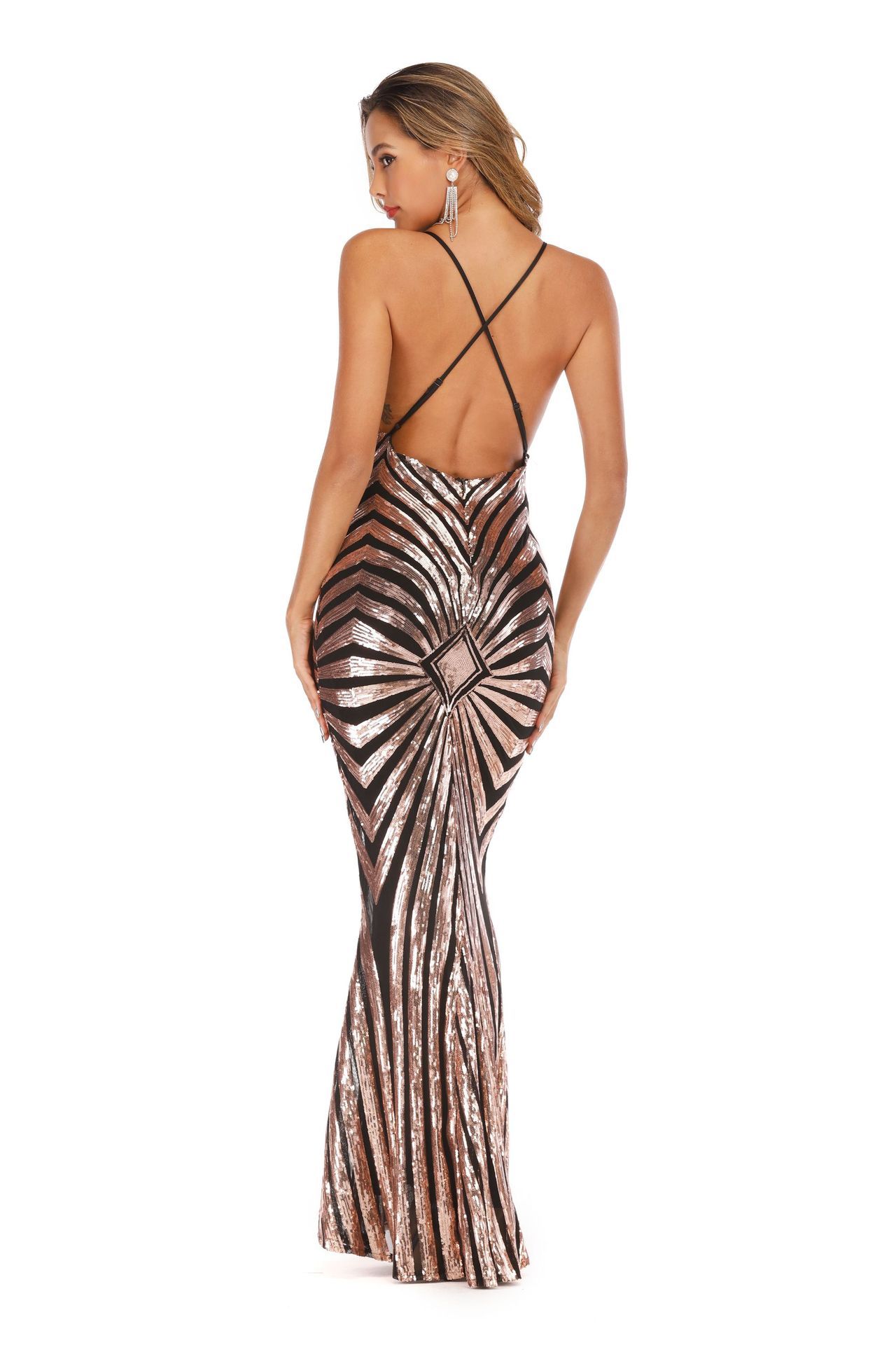 Sexy Black Gold Sequin maxi summer Dress women vintage bodycon Long Dresses woman party night club evening dress clothes vestido