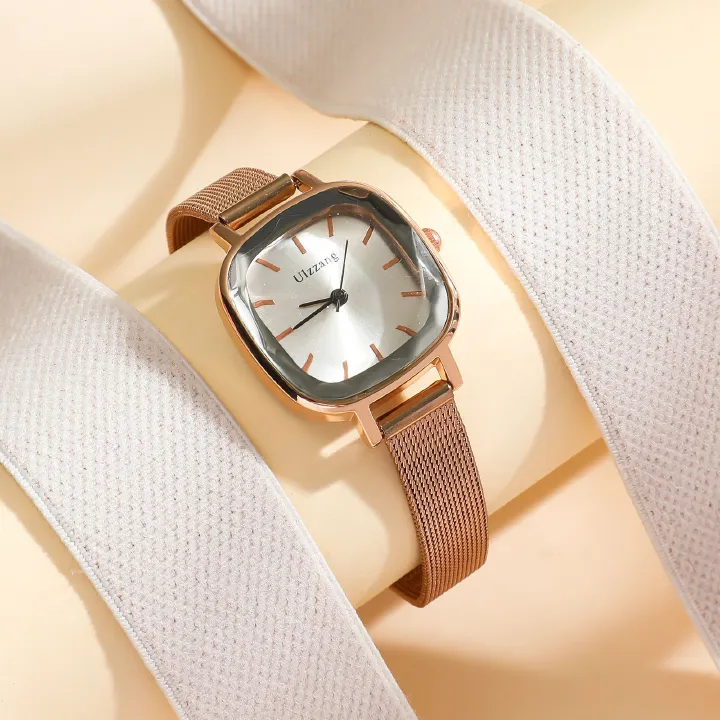 Fashion Women Small Dial Quartz Mesh Strap Watch iced out watch luxury ladies watches