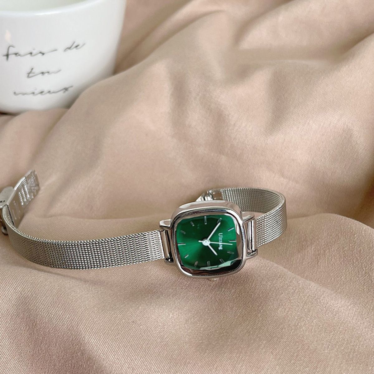 Fashion Women Small Dial Quartz Mesh Strap Watch iced out watch luxury ladies watches