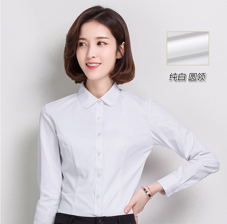 Fashion Women Shirt Long Sleeve Formal Tops Office Lady Slim Casual Shirt   Secret button Tops