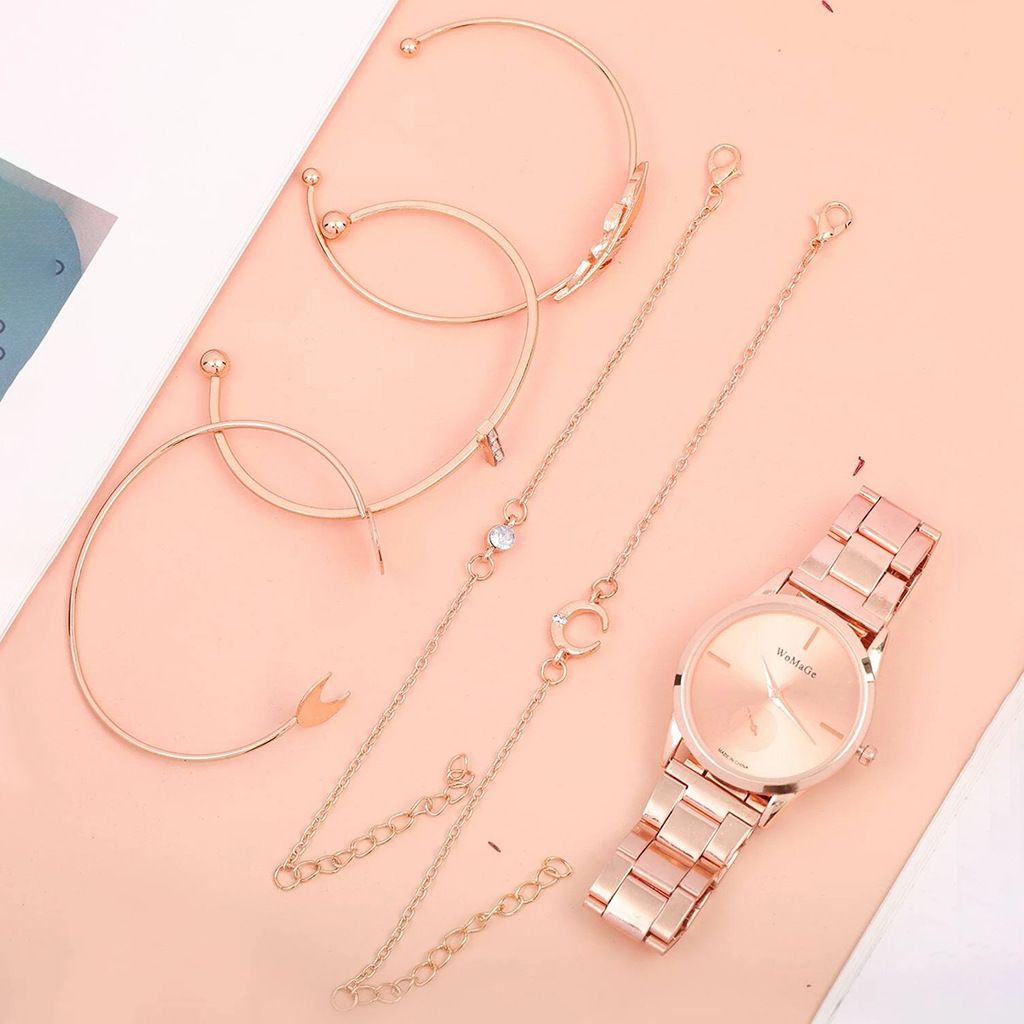 Women Watch Set Luxury Silver Dress Quartz Watch Bracelet Ladies Sports Wrist Watch Clock Gift Woman