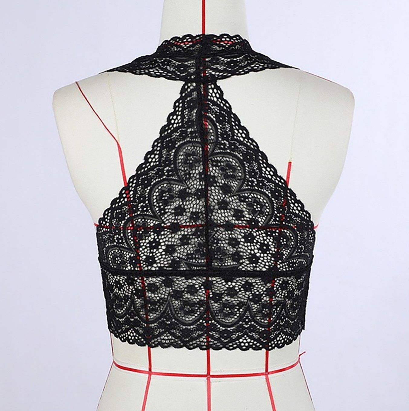 Women Lace Bras Padded Bralette Bustier Crop Tops Ladies Backless Cami Vest Tank Beautiful Back Bra Sexy Lace Camisole Plus Size
