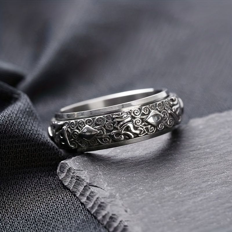 men ring spinner ring fashion design jewelry ring for men stainless steel spinning rings for men/women