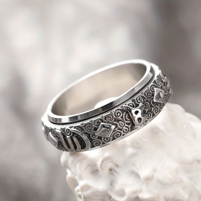 men ring spinner ring fashion design jewelry ring for men stainless steel spinning rings for men/women
