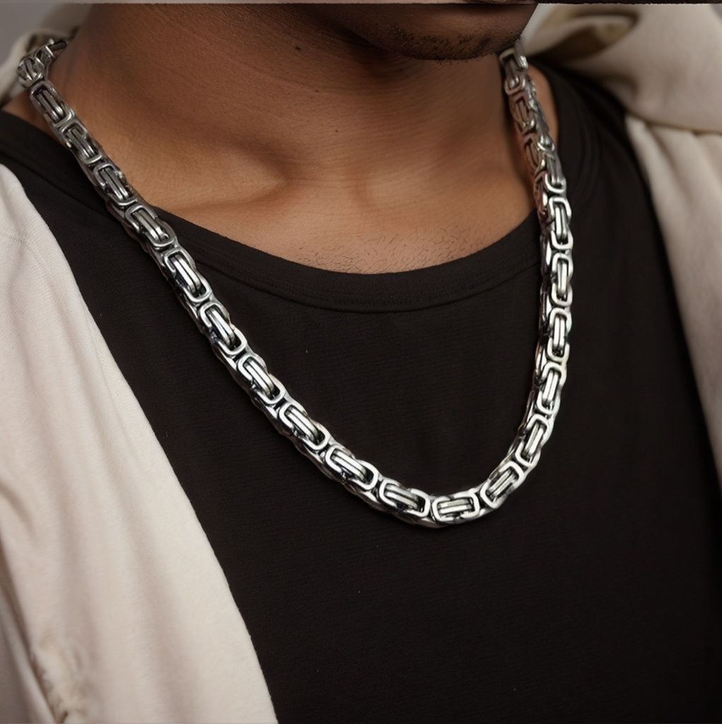 Aesthetic chain jewellry men/women necklace bracelet Byzantine Link Necklace for man woman rapper hip hop chain necklace stainless steel no fade necklace chain accessory jewelry for men/women/girl