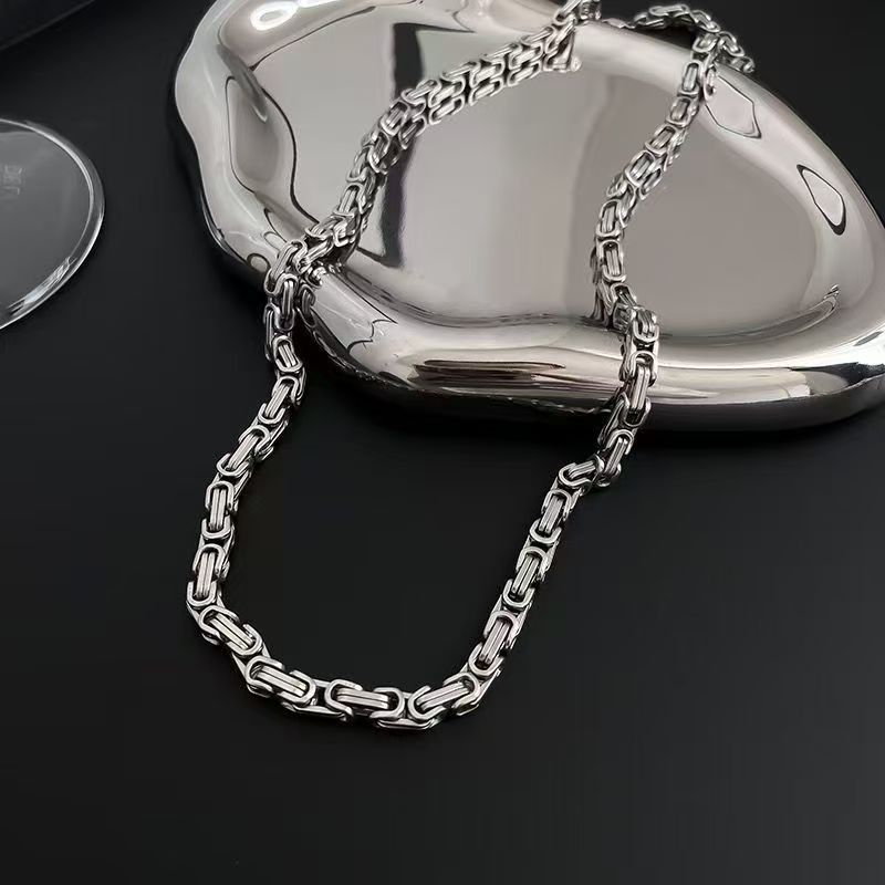 men/women chain jewellry chain link necklack new arrival fashion design chain man no fade hip hop rapper fashion accessory jewelry for men women stailless steel silver chain necklace  for men women