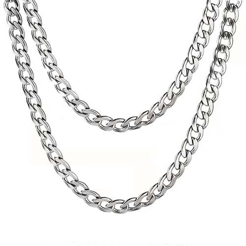silver chain necklace man/woman NK design chain link necklace men/women hip hop rapper chain stainless steel chain for man/woman fashion jewelry accessories gift