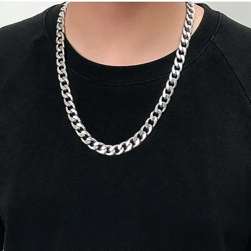 silver chain necklace man/woman NK design chain link necklace men/women hip hop rapper chain stainless steel chain for man/woman fashion jewelry accessories gift