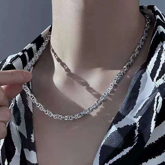 men/women chain jewellry chain link necklack new arrival fashion design chain man no fade hip hop rapper fashion accessory jewelry for men women stailless steel silver chain necklace  for men women