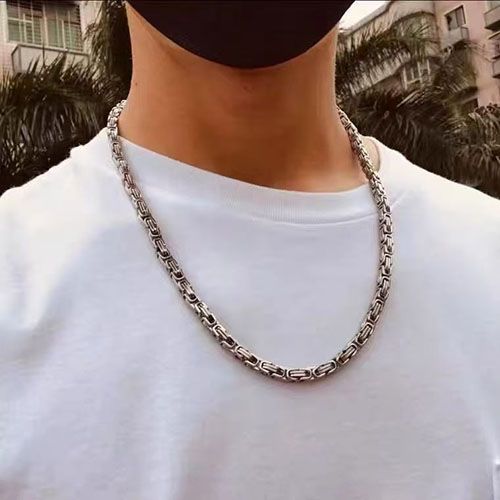 men/women chain jewellry chain link necklack new arrival fashion design chain man no fade hip hop rapper fashion accessory jewelry for men women stailless steel silver chain necklace  for men women