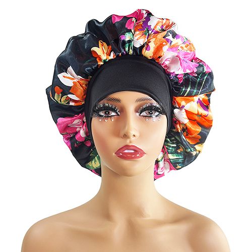 Satin sleep cap sleeping bonnet hair hat headwear scarf silk hair wrap night wear hats headscarf caps silk hair caps shower cap for women long braid with comfort adjustable band women girl gift
