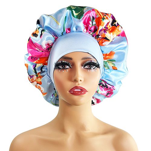 Satin sleep cap sleeping bonnet hair hat headwear scarf silk hair wrap night wear hats headscarf caps silk hair caps shower cap for women long braid with comfort adjustable band women girl gift