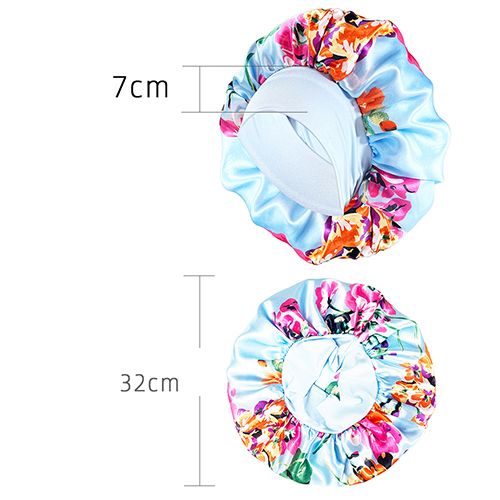 Satin sleep cap sleeping bonnet hair hat headwear scarf silk hair wrap night wear hats headscarf caps silk hair caps shower cap for women long braid with comfort adjustable band women girl gift