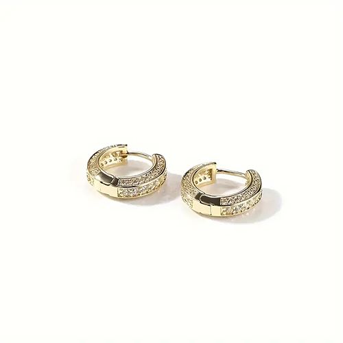 ice out earrings man hip hop rapper earrings jewelry accessories man/women bling bling hoop earrings for men/women gift for him/her
