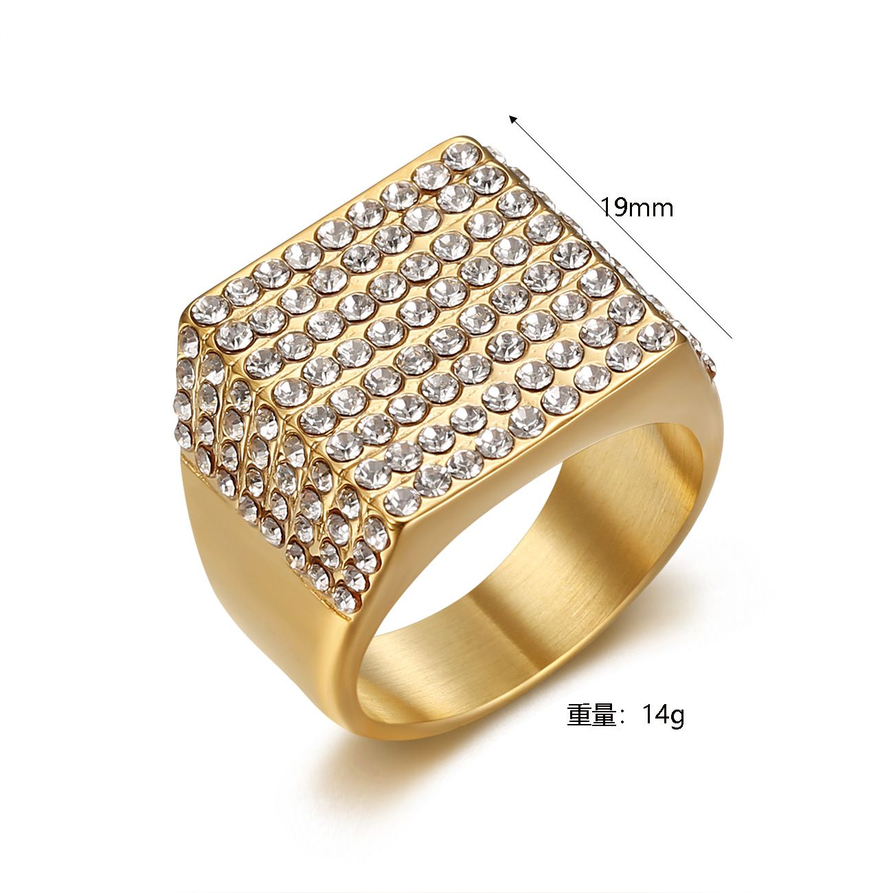 Man ring hip hop rapper ring men iced out bling ring for men gift for him men fashion accessories jewelry stainless steel fashion jewelry ring