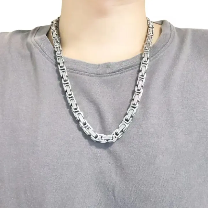 Aesthetic chain jewellry men/women necklace bracelet Byzantine Link Necklace for man woman rapper hip hop chain necklace stainless steel no fade necklace chain accessory jewelry for men/women/girl