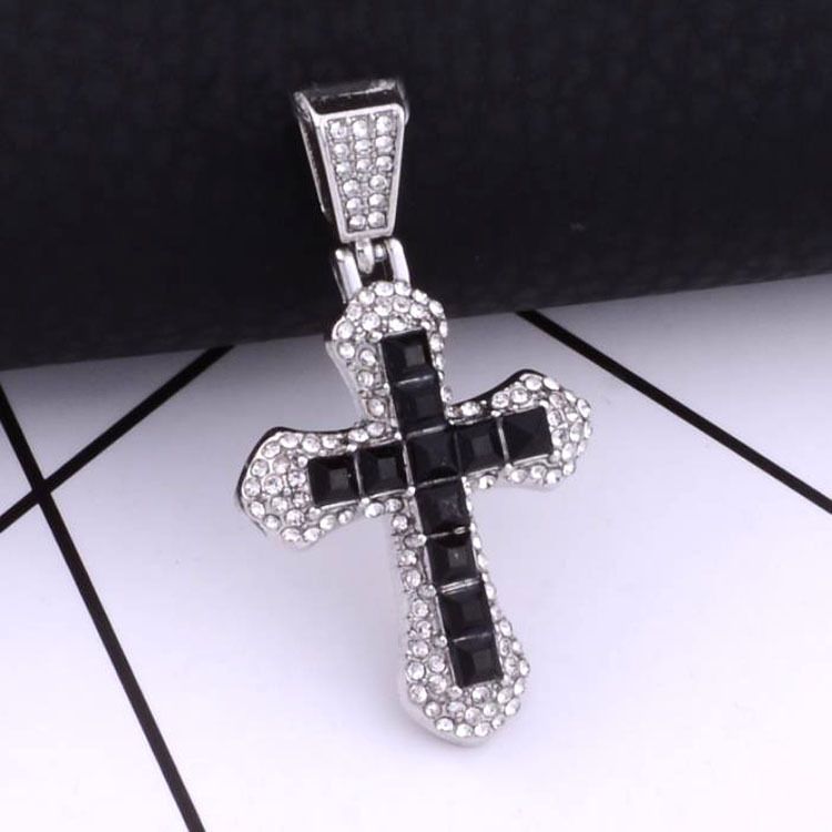 1pcs Man/woman fashion necklace iced out bling pendant necklace cross pendant fashion necklace for men women fashion jewelry neccessory gift for him/her