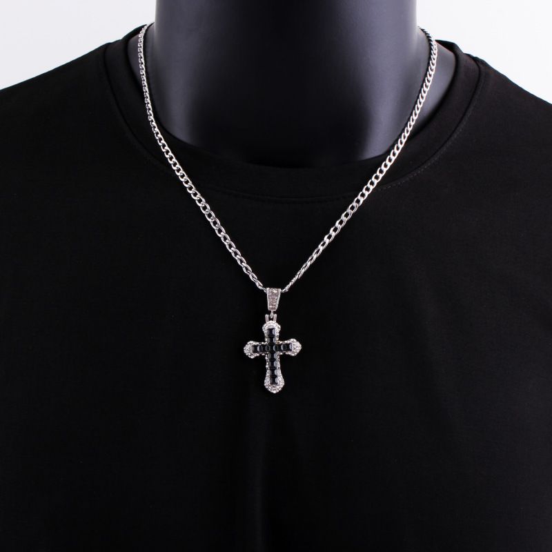 1pcs Man/woman fashion necklace iced out bling pendant necklace cross pendant fashion necklace for men women fashion jewelry neccessory gift for him/her