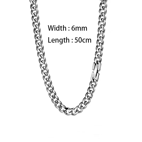 cuban link chain necklace for  man/woman stainless steel chain couple chain jewelry for boyfriend girlfriend hip hop rapper lover fashion accessory jewelry for men women gift for birthday festival