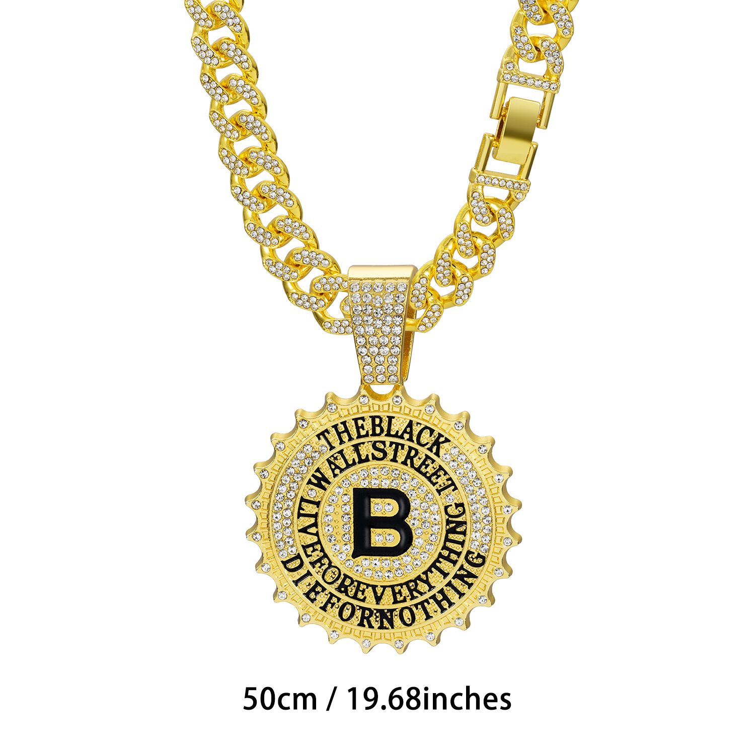 iced out Gear shape pendant with big B letter hip hop bling bling pendant fashion jewelry accessorry for man/women