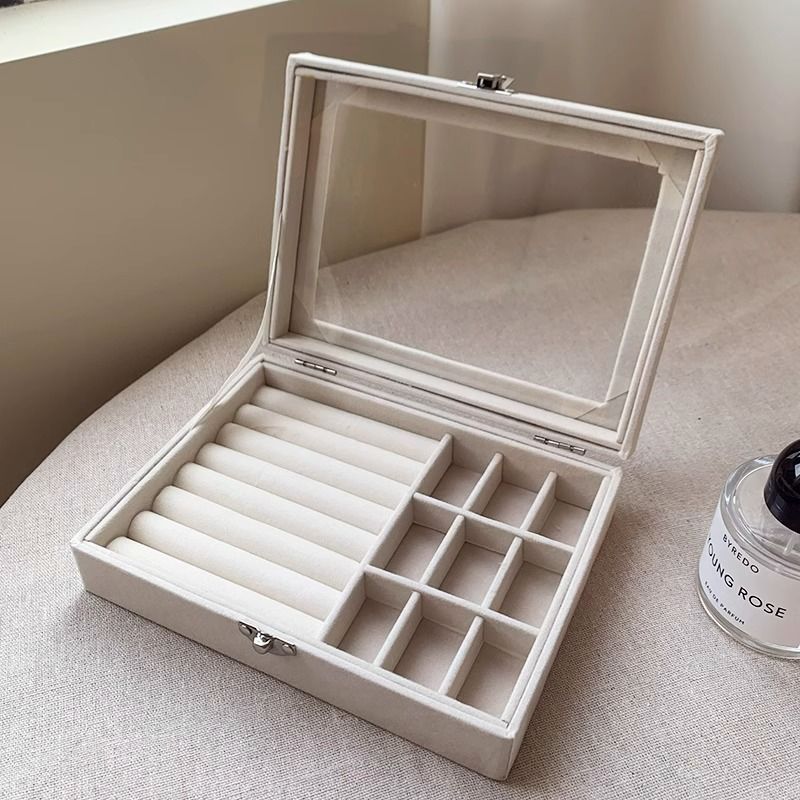 New Jewelry Box Organizer Jewelry Case PU Leather ring/bracelet/necklace/earings Storage Box Jewelry Organizer Display three layers drawers organizer display gift for friend