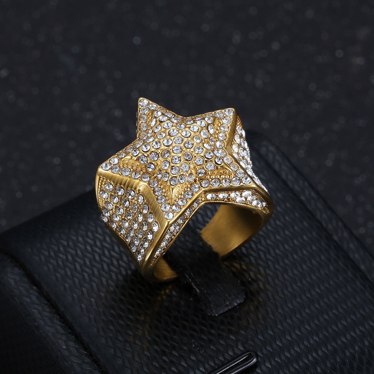Rapper hip hop rings men/man,ice out bling bling ring for men, star shape ring for men body jewelry fashion accessories for men/women