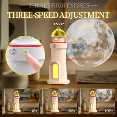 Earth projector LED light smart night light tower light for home, decorative lamp for bedroom,living room, rechargeable light