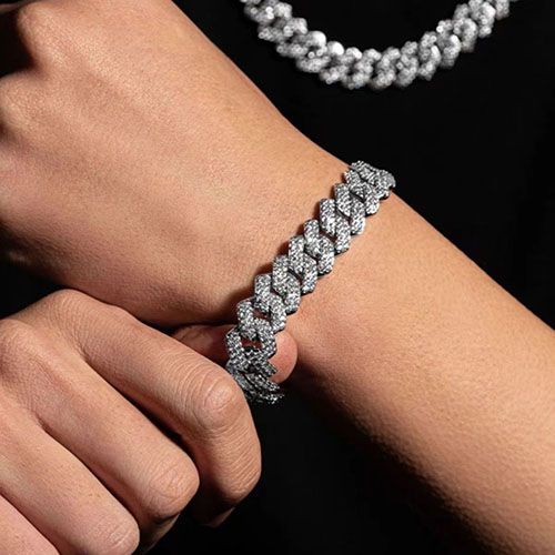 1pcs luxury chain jewelry 14mm miami cuban chain link necklace or bracelet rapper hip hop dangles men /women bling ice chains necklace men fashion jewelry  accessories gift for friend