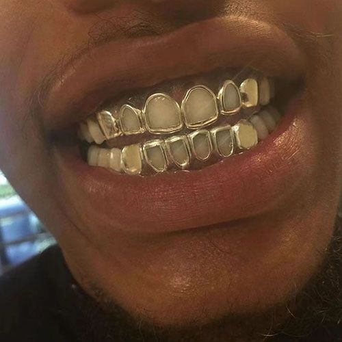 tooth/teeth grillz cap hollow tooth cap grillz for men/women top and bottom teeth caps cosplay jewelry halloween teeth grillz body jewelry fashion accessories halloween gifts for friend