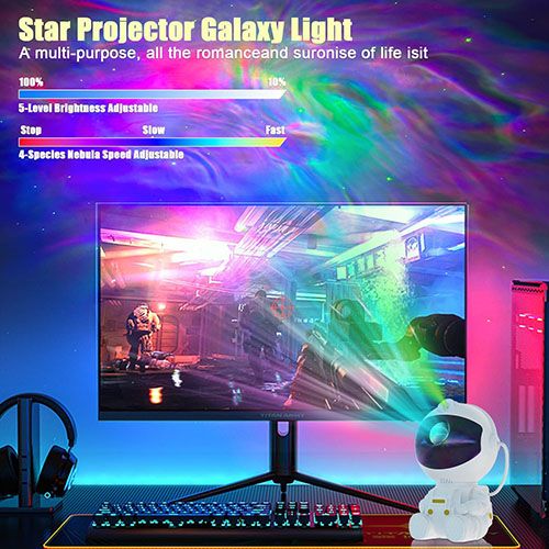 Novelty Lighting Astronaut Galaxy Star Light Night Projector Starry sky light Nebula Ceiling LED Lamp with Remote,Christmas & Birthdays Gift, Decorative light for bedroom, kids room, party, car