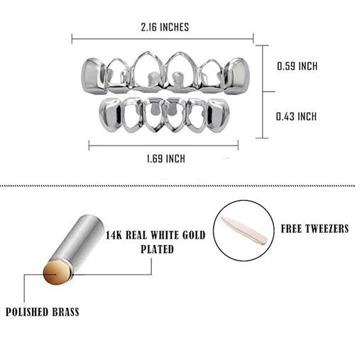 tooth/teeth grillz cap hollow tooth cap grillz for men/women top and bottom teeth caps cosplay jewelry halloween teeth grillz body jewelry fashion accessories halloween gifts for friend