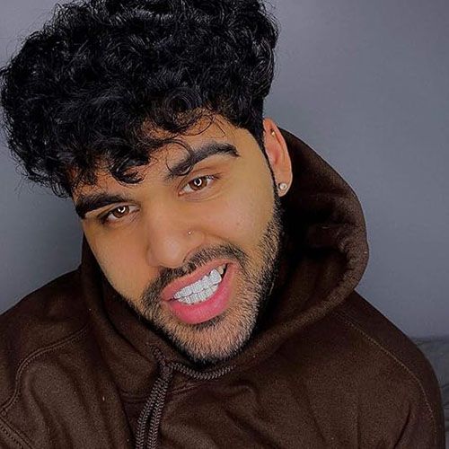 Iced Tooth/Teeth Grillz Caps with Full Handmade 5A + CZ diamond Hip Hop Teeth Grillz body Jewelry Accessories Gifts for Rapper Music Lovers