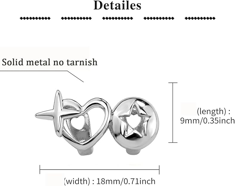 Teeth Grillz for Men/Women Cross Teeth caps with 18K Golden plated Tooth Jewelry Cross Heart Mouth Grills Hip Hop Outfits Body Jewelry Fashion Accessories for Men/Women
