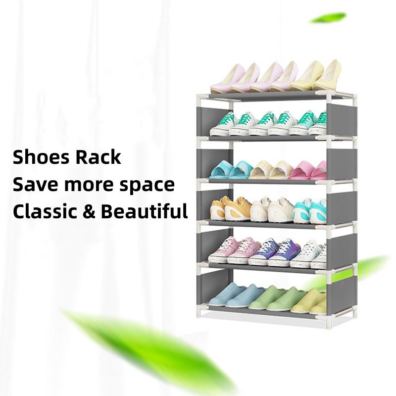 6 Layers Shoes Racks Soes Organizers Home Living Storages Shelve Small Furniture Assemble Large Capacity Portable
