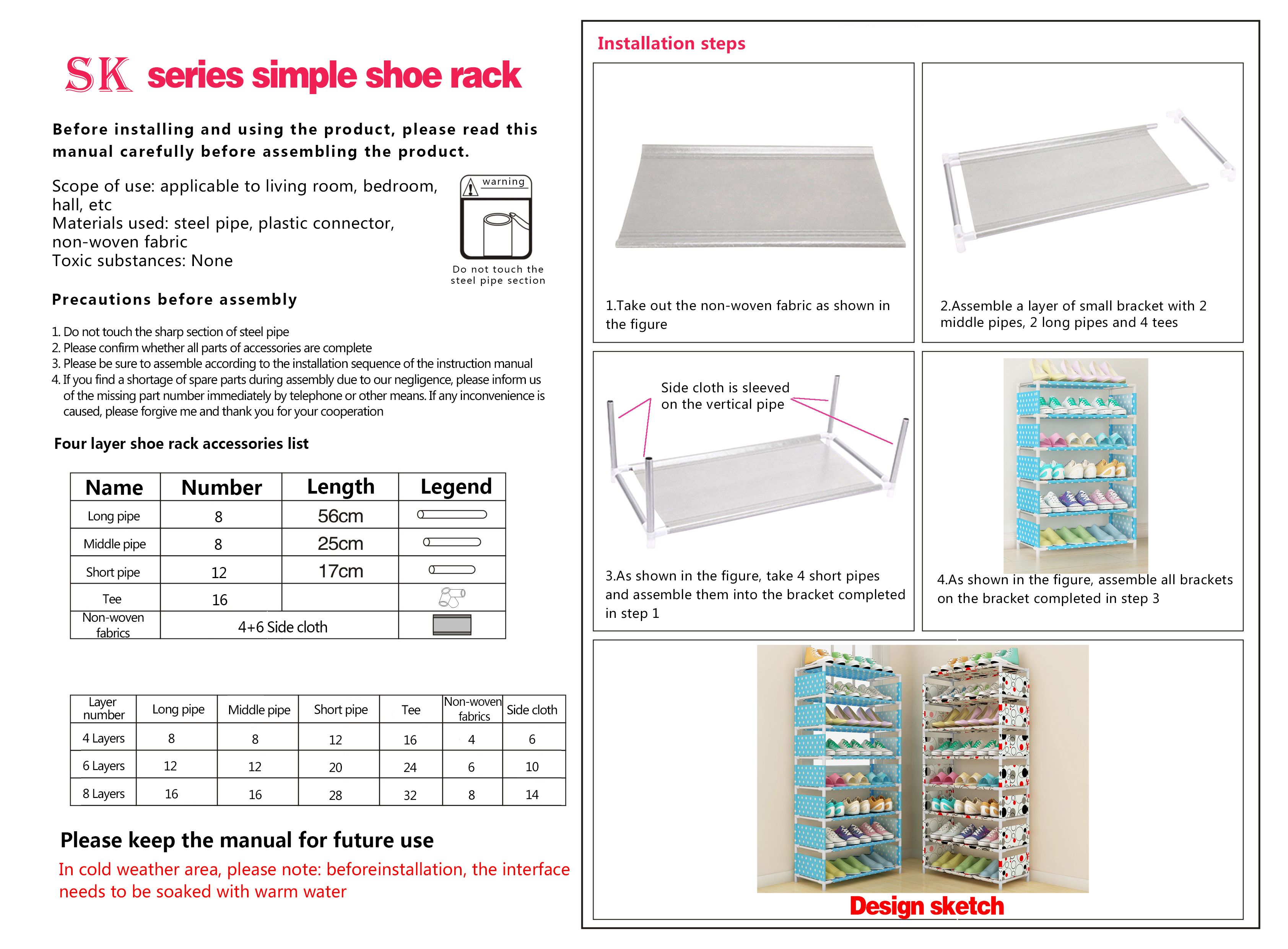 6 Layers Shoes Racks Soes Organizers Home Living Storages Shelve Small Furniture Assemble Large Capacity Portable