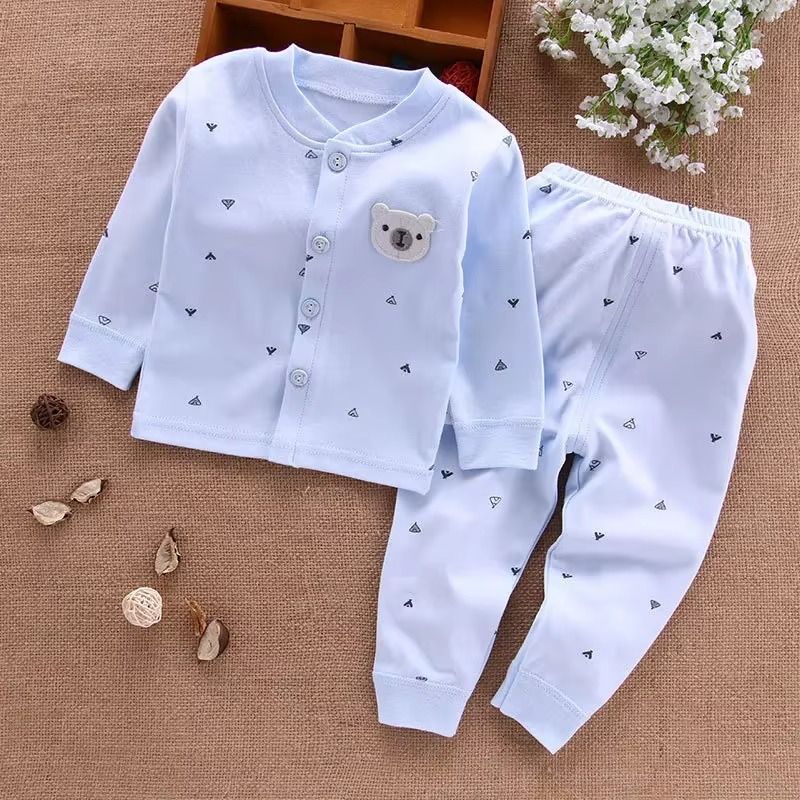 Baby Clothes Underwear Kids Tops Pants Newborn Pajama Suit Home 100% Cotton Sets Boy Girls Warm Autumn Children's Clothing
