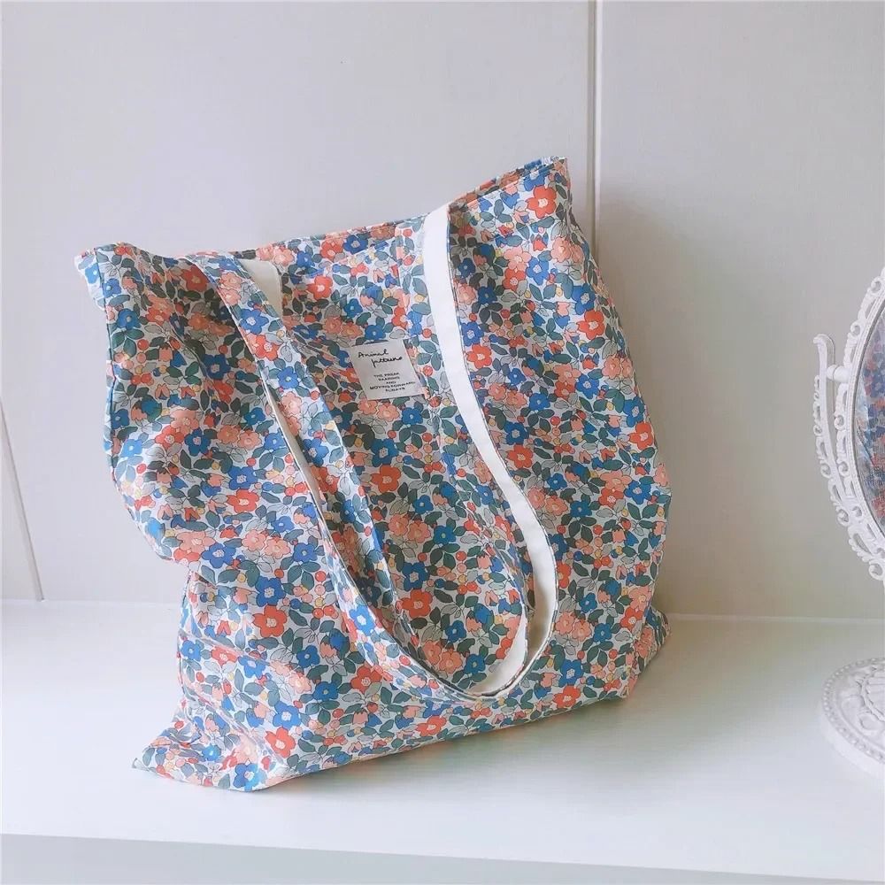 Cotton Floral Women's Single Shoulder Bag Book Bag Retro Large Capacity Women Girl Fashion Canvas Handbag Shopper Bags