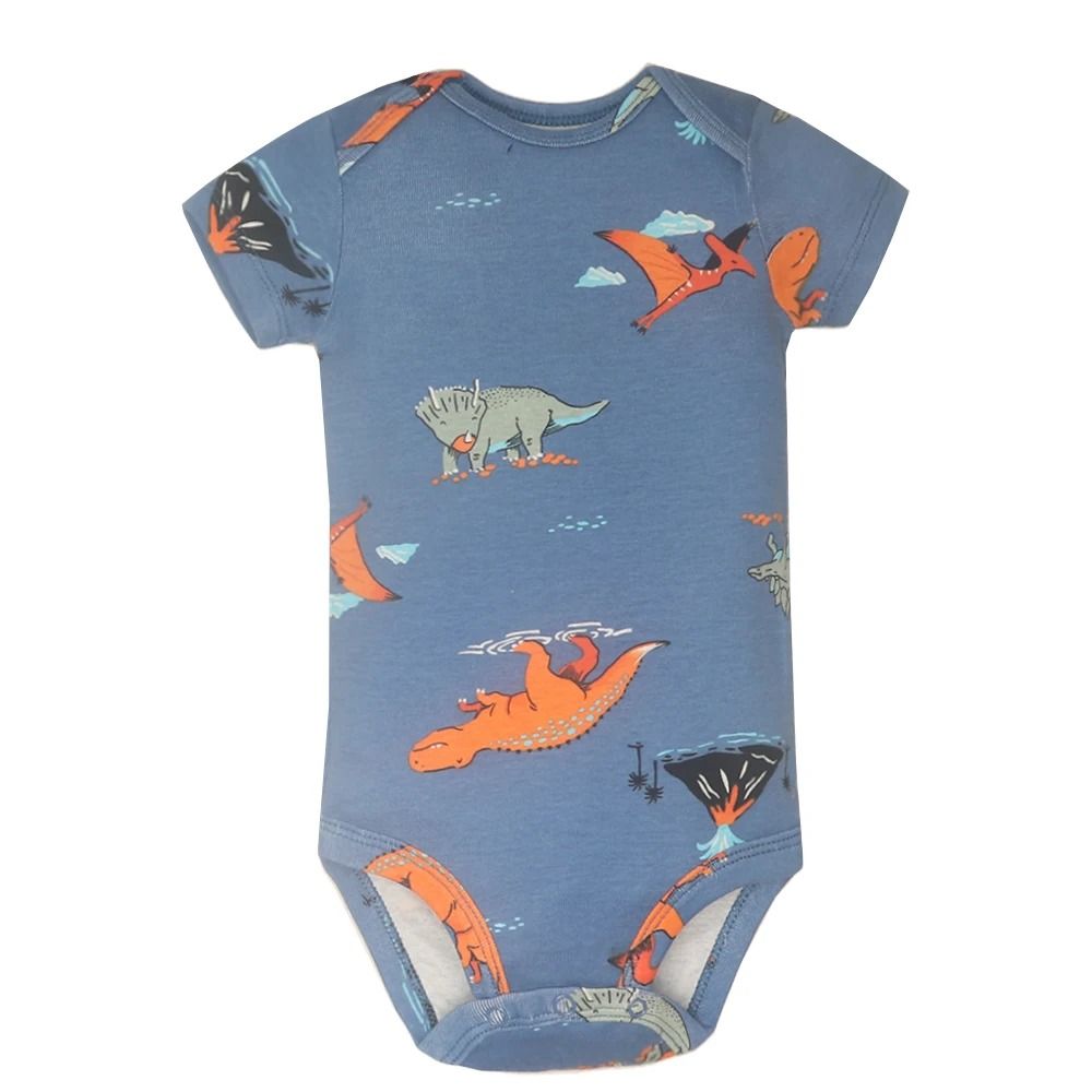 5Pcs/lot Baby Boys Romper Fashion Soft Cotton Summer Clothes Infant Jumpsuit Cartoon Dinosaur Newborn Baby Girl Clothes