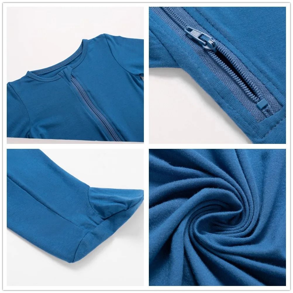 1 Piece New Fashion Baby Rompers Bamboo Fiber Baby Boy Girl Clothes Long Sleeve Footed Newborn Baby Clothes Infant Jumpsuit Zipper
