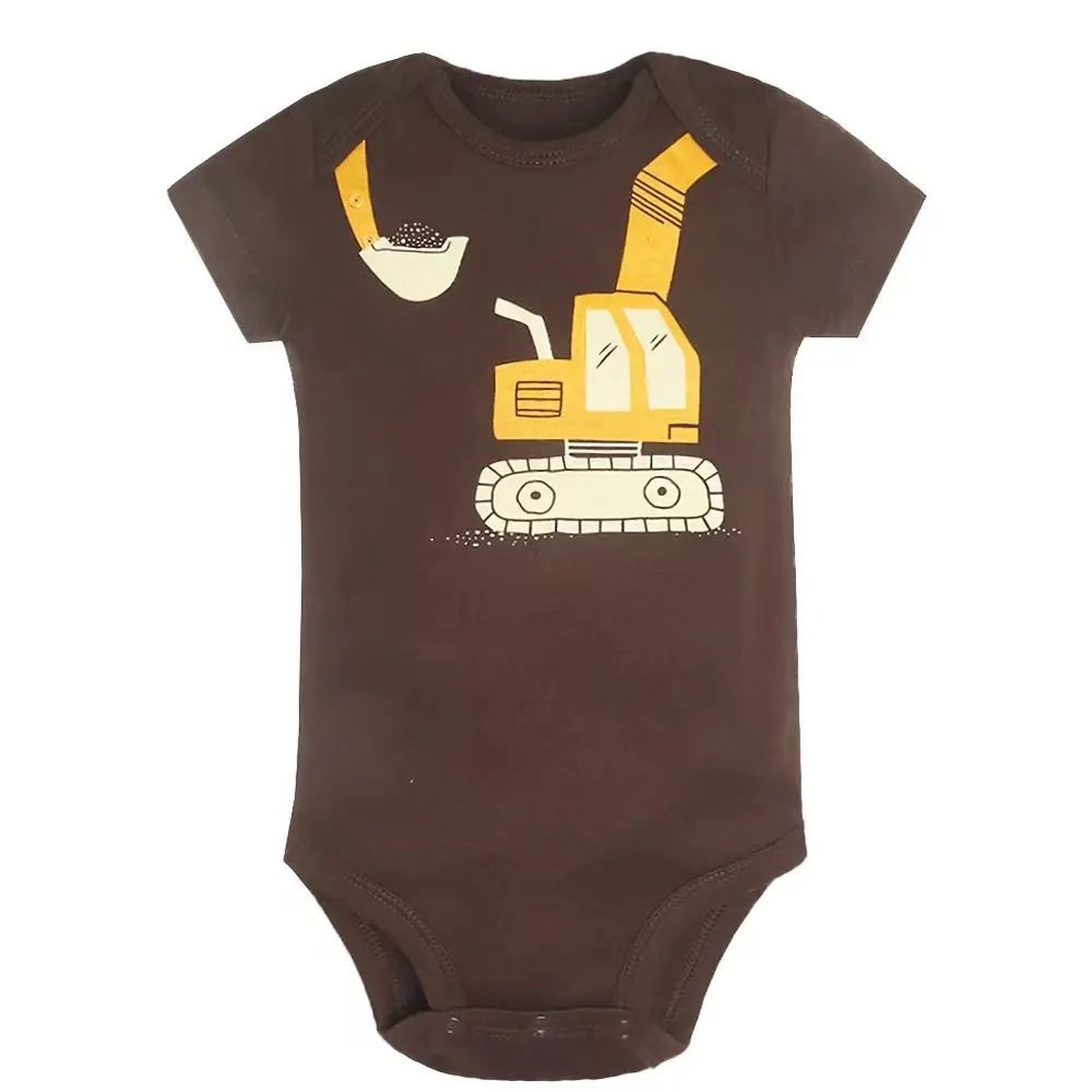 5pcs/lots Summer Baby Bodysuits for Boy Clothes Car Printed Cotton Short Sleeves Newborn Girl Clothing Jumpsuit Infant Outfits 6-24 Months