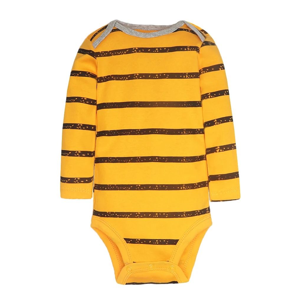 5Pcs/lot Baby Boy Bodysuit Long Sleeve Cotton Newborn Clothes Cartoon Print Four Season Toddler Overalls Infant Bebe Jumpsuits