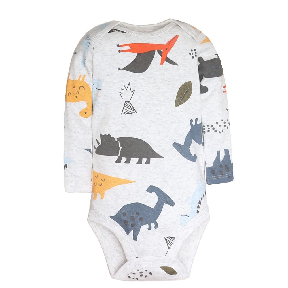 5Pcs/lot Baby Boy Bodysuit Long Sleeve Cotton Newborn Clothes Cartoon Print Four Season Toddler Overalls Infant Bebe Jumpsuits