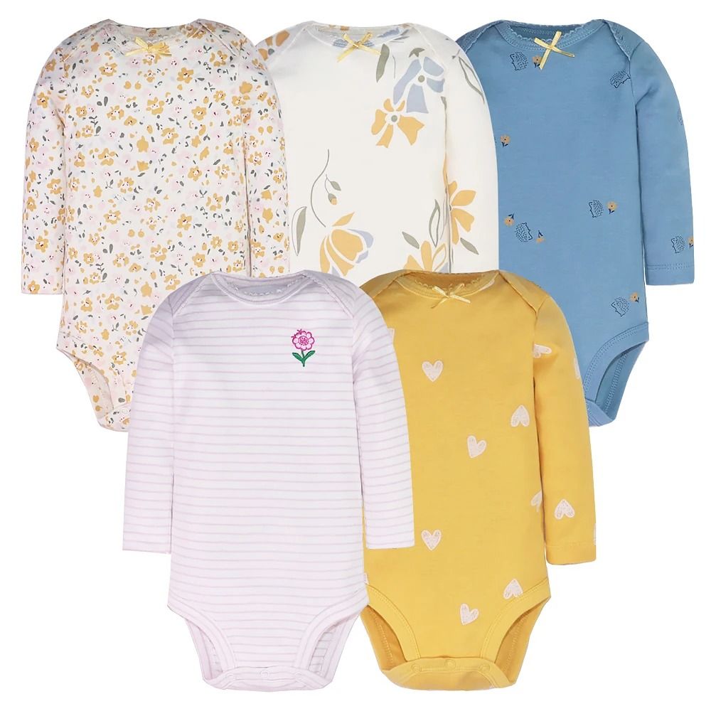 Newborn 5Pieces/Lot Baby Romper Cartoon Whale Print 100% Cotton Girl Boy 0-24M Cute Baby Clothes Infant Bebe Jumpsuits