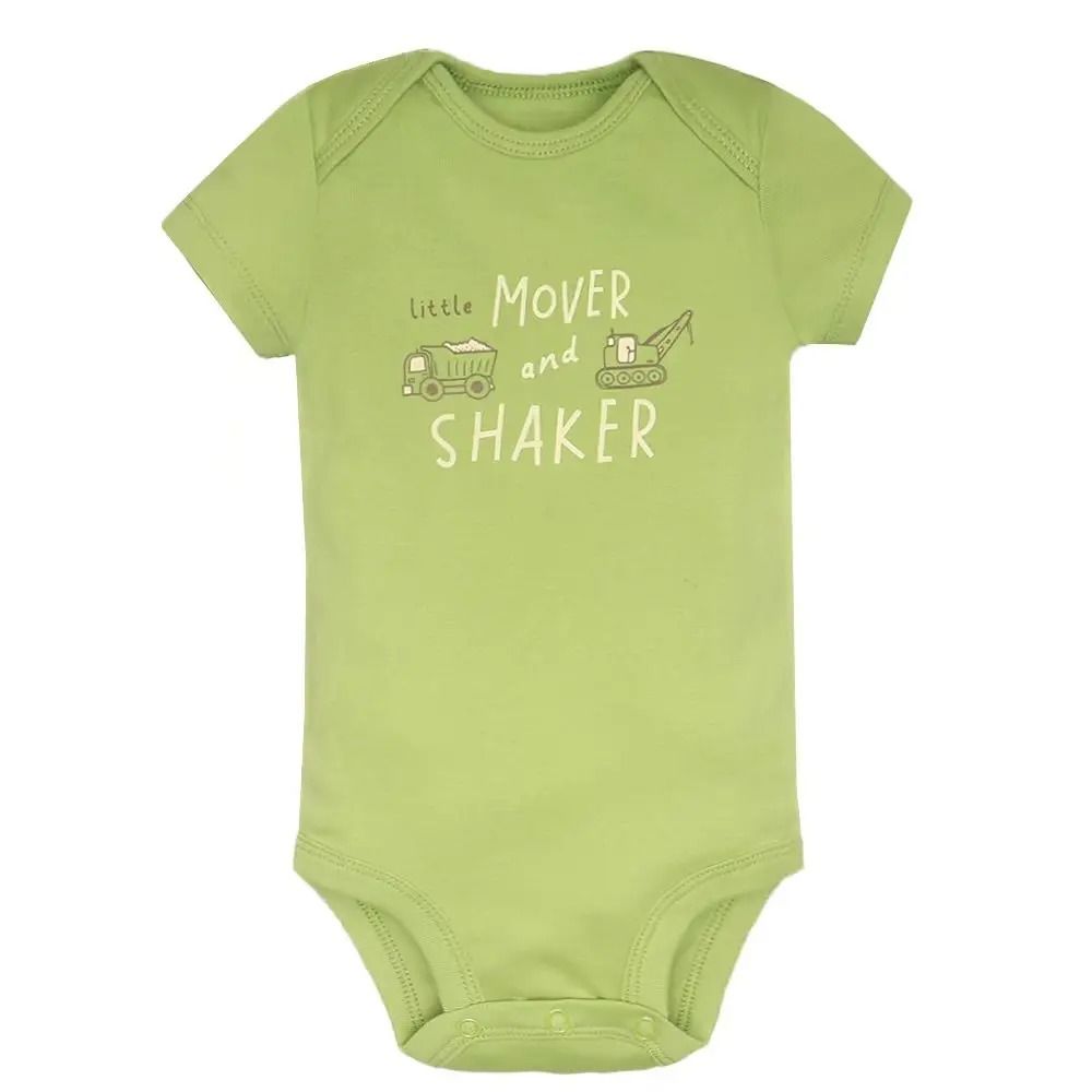 5 Pcs/Lot New Fashion Newborn Cartoon Short Sleeve Baby Boy Girl Bodysuits Soft 100%Cotton Infant Bebe Clothes 0-24M